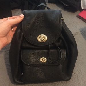 Black Coach mini backpack